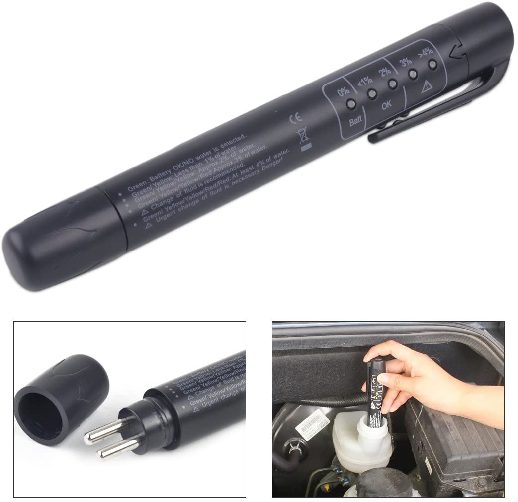 beler Universal 5 LED Indicator Car Auto Brake Fluid Tester Diagnostic Testing Tool Automotive Brakes Calibrated Tester