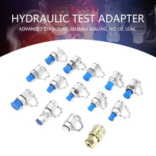 14pcs Hydraulic Pressure Test Point Testing Coupling Adapter Set for Hydraulic System Pressure Detection