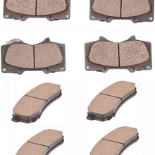 Bapmic 8Pcs Front Disc Brake Pad Set Compatible with 2003-2020 Toyota 4Runner FJ Cruiser Tacoma 2010-2019 Lexus GX460 GX470 04465-35250