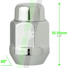 DPAccessories LCB3C6HE2BK04020 20 Black 12x1.5 Closed End Bulge Acorn Lug Nuts - Cone Seat - 13/16" Hex Wheel Lug Nut