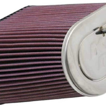 K&N Universal Clamp-On Air Filter: High Performance, Premium, Washable, Replacement Filter: Flange Diameter: 3.125 In, Filter Height: 9 In, Flange Length: 0.625 In, Shape: Oval Straight, RF-1012