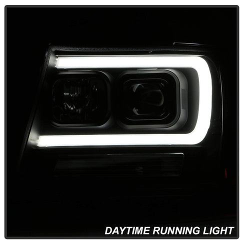 Spyder 5085986 Chevy Suburban 1500/2500 07-14 / Chevy Tahoe 07-14 / Avalanche 07-14 Version 2 Projector Headlights - High H1 (Included) - Low H7 (Included) Light Bar DRL - All Black