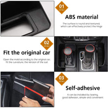 CheroCar JL JT Gear Storage Box Console Side Pockets Organizer Tray for Jeep Wrangler 2018-2019 JL JLU, for 2020 Jeep Gladiator JT, Interior Accessories, Black, 2Pack
