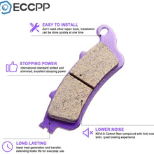 ECCPP FA261 Brake Pads Front and Rear Carbon Fiber Replacement Brake Pads Kits Fit for 1996 1997 1998 1999 2000 2001 2002 2003 2004 2005 2006 2007 2008 2009 2010 Honda