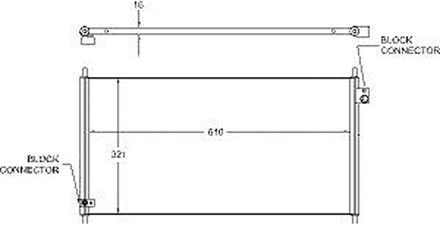 OE Replacement A/C Condenser HONDA PRELUDE 1997-2001 (Partslink HO3030117)
