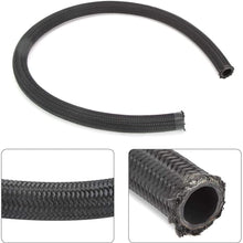 Fuel Hose Line, 1Meter/3.3ft AN16 Nylon Steel Oil Fuel Gas Line Braided Radiator Hose
