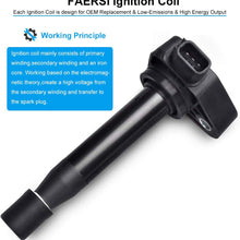 FAERSI Ignition Coil Pack of 6 for 3.0L 3.2L 3.5L V6 - Honda Accord Odyssey Pilot, Acura MDX TL RL CL, Saturn VUE, UF242 90919-02247 30520P8EA01 30520P8FA01 30520RCAA02