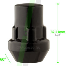 DPAccessories LCB3L6CP-BK05LK4 Black Wheel Locks 12x1.5 Closed End Bulge Acorn 19mm & 13/16" Locking Lug Nuts Wheel Lock Set