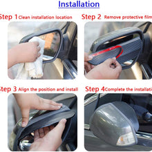 ZaCoo ​2 Pcs Mirror Rain Visor Smoke Guard, Carbon Fiber Texture Rear View Side Mirror Rain Eyebrow View Mirror Visor Guard for Most Car, Truck and SUV Black​