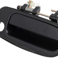 AUTEX 4pcs Black Exterior Outer Door Handle Compatible with Toyota Camry 1993 1994 1995 1996 Front Rear Left Right (Passenger Driver Side)