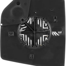 Passenger Side Heated Mirror Glass w/Backing Plate, Ford F150, Adjustable spot Mirror, w/o Tow pkg, w/o auto dimming, w/o Blind spot Detection System, 7 15/16" x 7 3/16" x 9 1/2"