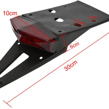 CICMOD Rear Fender Mount Red LED Tail Light Brake Lamp Turn Signals License Plate Light for Custom Off-Road Motorcycle Dirt Bike