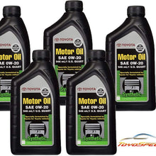 TOYOSPEED LLC FIT for Toyota Synthetic Motor Oil SAE 0W-20 Set 5 quarts