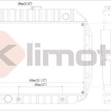 Klimoto Radiator | fits Ford F-100 F-150 F-250 F-350 Pickup 5.0L 5.8L 5.9L 6.4L 6.6L V8 | KLI433