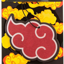 Naruto Akatsuki Red Rain Cloud Symbol Hanging Car Air Freshener | Features A Double-Sided Print of The Menacing Red Cloud Symbol | Vanilla Scented