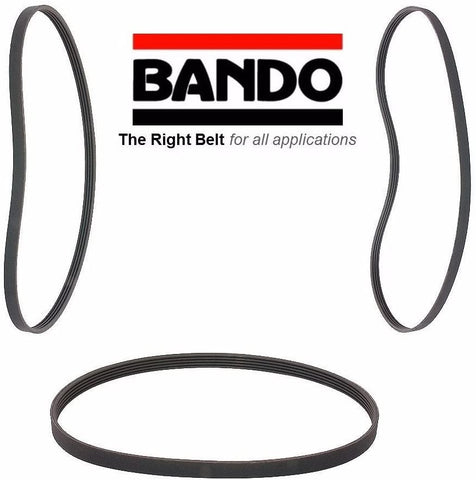 BANDO 3 Piece Serpentine Drive Belt Set Compatible With 2006-2011 Kia Rio and Kia Rio 5 alternator/water pump - air conditioner- power steering 3250 4PK815 4PK845