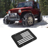 KIMISS Tailgate Air Vent Outlet Cover Plate National Flag Style Fits for Jeep Wrangler TJ 1997-2006(Metal)