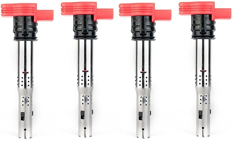 Ignition Coil Pack Set of 4 - Replaces 06E905115E - Compatible with Volkswagen & Audi Vehicles