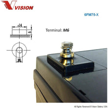 Vision 6FM75-X Battery