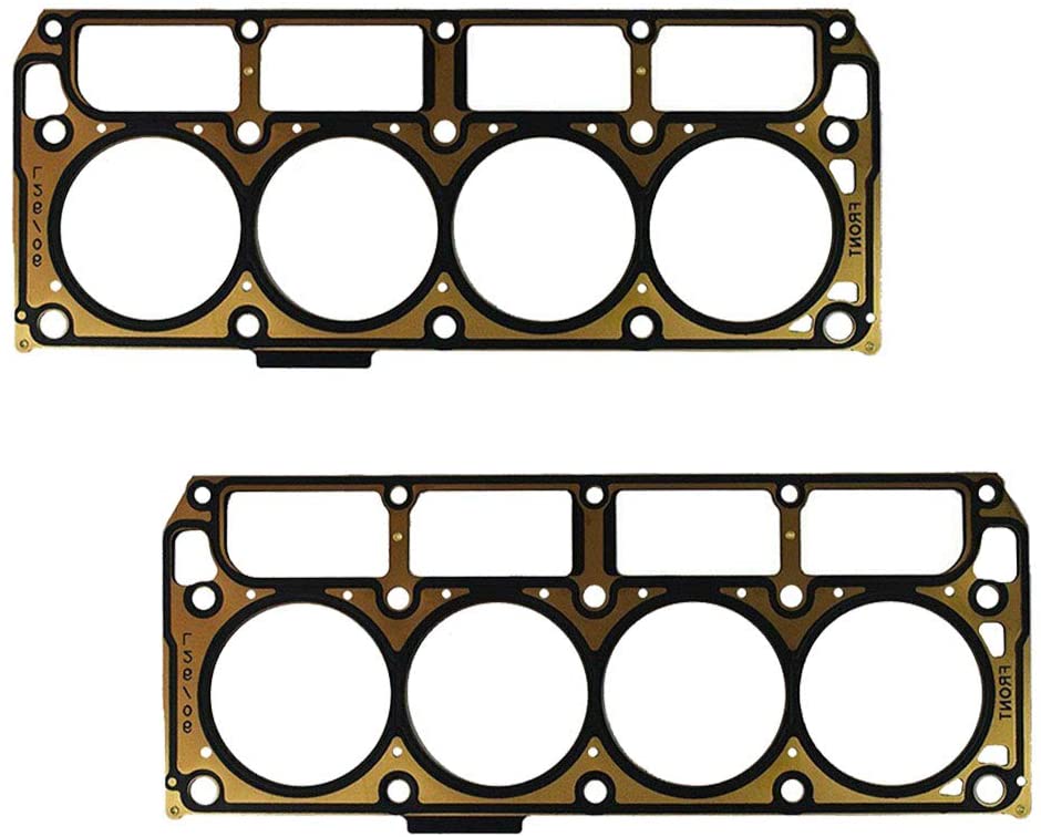 Pair of Cylinder Head Gaskets, Replacement for GM LS1 LS2 LS3 Engine, 6.0L & 6.2L Sierra Silverado Savana Express CTS Corvette Camaro, Part Number 12622033, 5 Layers 4.100 Bore Quality