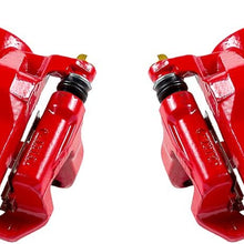 Callahan CCK11984 [2] FRONT Performance Grade Red Powder Coated Semi-Loaded Caliper Assembly Pair Set