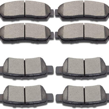 SCITOO Ceramic Front Rear Disc Brake Pad Set fit for 2005-2010 Honda Odyssey