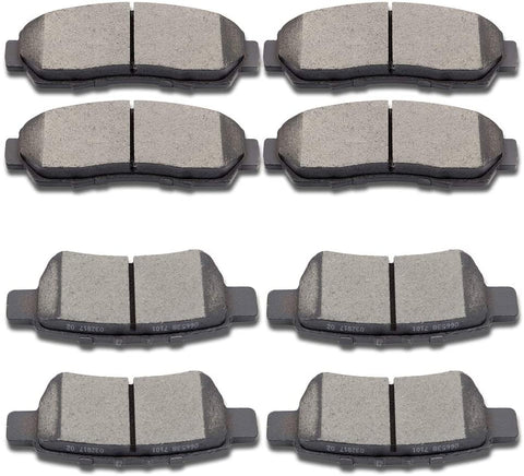 SCITOO Ceramic Front Rear Disc Brake Pad Set fit for 2005-2010 Honda Odyssey