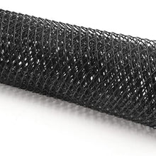 uxcell 40x13 Inch Car Grille Mesh Aluminum Alloy Sheet Grid Universal Bumper Rhombic Hole 10x20mm Black