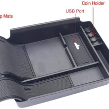 Cahant Car Center Console Organizer Tray Armrest Secondary Storage Box for VW Volkswagen Atlas 2018 2019 Accessories
