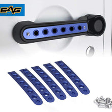 EAG ABS Side Door Grab Handle Knobs Cover Trim Fit for 2007-2018 Jeep Wrangler JK Unlimited 4 Doors Handle Pull Blue 5pcs