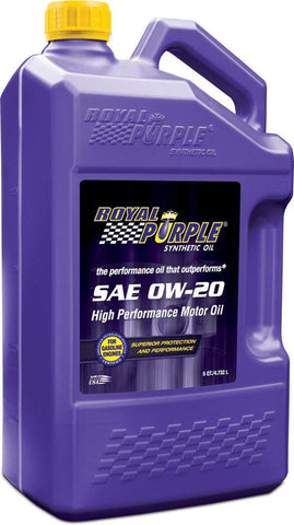 Royal Purple 54020 API-Licensed SAE 0W-20 High Performance Synthetic Motor Oil - 5 qt. (Case of 3)