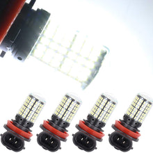 cciyu White 6000k H11 H8 H16 LED Bulbs 144SMD LED Bulbs with Projector Replacement for Fog Light,4Pack