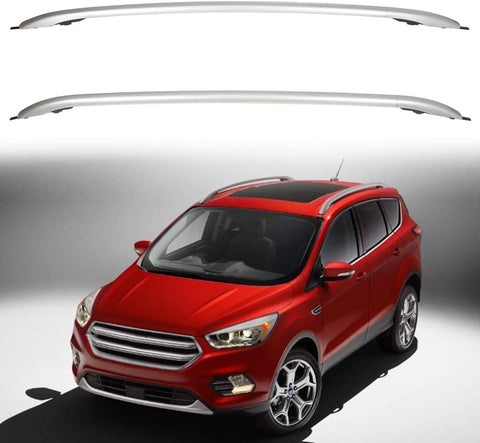 ECCPP Roof Rack Side Rails Luggage Cargo Carrier Roof Side Rails Fit for Ford Escape 2013 2014 2015 2016,Silver Aluminum Cross Rails
