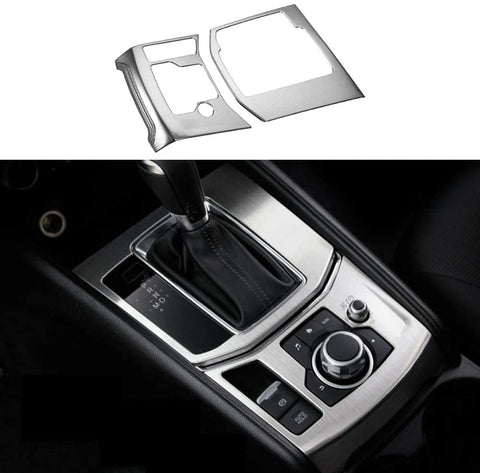 FENGZHIQIU Car Center Control Water Cup Holder Cover Trim for Mazda CX-5 CX5 2017 2018 2019 2020 (Cup Holder)
