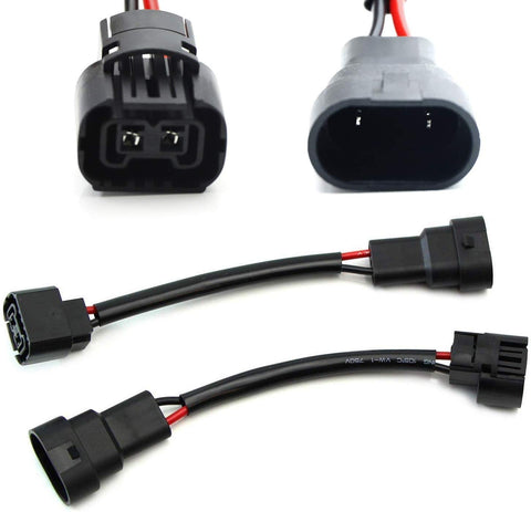 iJDMTOY (2) 9006/HB4/H10 to 5202/P13W Pigtail Wire Wiring Harness Adapters For Fog Light Conversion Retrofit