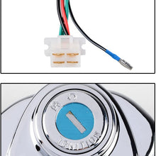 Set Ignition Fuel Gas Cap Steering Lock with 2 Keys Compatible with Honda Shadow VLX VT