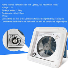 HZGrille 14" Universal RV, Trailer, Camper, Motorhome Roof Vent,RV Vent Fan with Reversible 12V Fan,Band Lamp Design