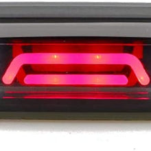 Youxmoto LED 3rd Brake Light High Mount Stop Light for 99-06 Chevrolet Silverado/GMC Sierra 1500-3500, 01-06 Chevrolet Silverado/GMC Sierra 1500-3500 HD Chrome Housing Smoke Lens