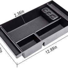 Techouter Center Console Organizer Tray for 2019 Chevy Silverado 1500,GMC Sierra 1500 Full Center Console Models Only-GM Vehicles Accessories 84106530 Armrest Box Secondary Storage
