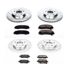 Power Stop K5504 Front & Rear Brake Kit with Drilled/Slotted Brake Rotors and Z23 Evolution Ceramic Brake Pads