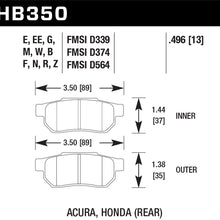 Hawk Performance HB350N.496 HP Plus Brake Pad
