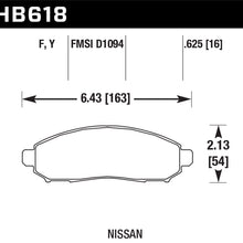 Hawk Performance HB618Y.625 LTS Brake Pad