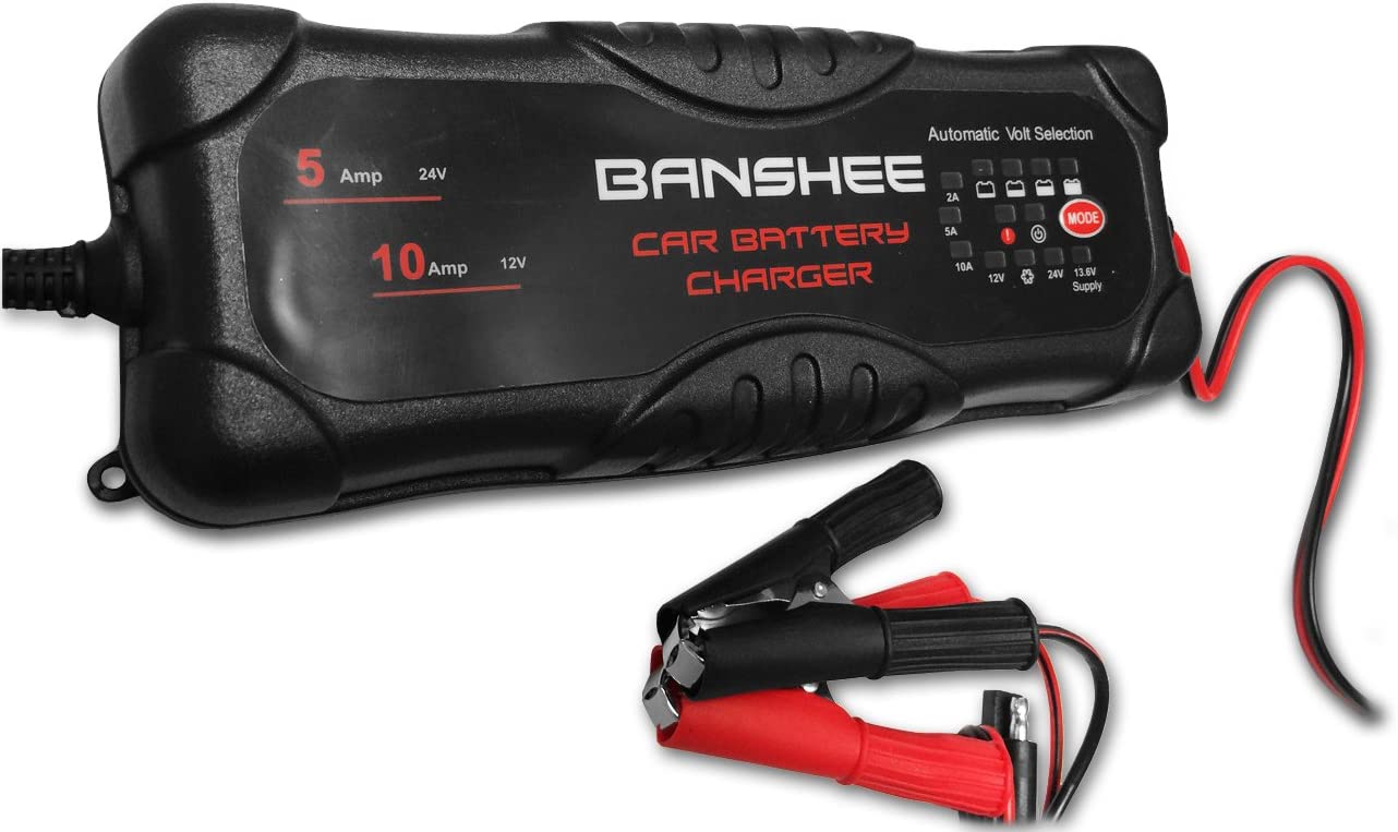 24V Smart Battery Charger Auto Car Truck Multiple Stage Charging Cycles