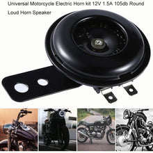 LIUWEI Car Horn Universal Motorcycle Electric Horn Kit 12V 1.5A 105db Waterproof Round Loud Horn Speakers for Scooter Moped Dirt Bike ATV