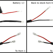 iJDMTOY (1 12V Horn Wiring Harness Relay Kit for Car Truck Grille Mount Blast Tone Horns (Actual Horn Not Included)