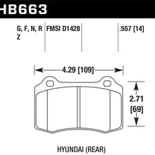 Hawk Performance HB663F.557 HPS Performance Ceramic Brake Pad