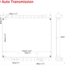 YGKJ Auto Aluminum/Plastic Radiator 2 Row compatible with F Super Duty F250 F250HD F350 F59 7.3L