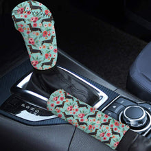 Babrukda Auto Gear Shifts Knob Cover Handbrake Cover Set 2 PCS Non-Slip Comfortable Car Interior Accessiores for Women Bling Crystal Butterfly Universal Design