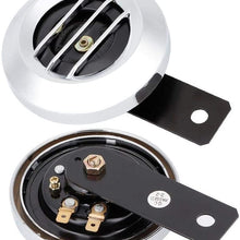 XINGFUQY 12V 110DB Universal Motorcycle Electric Loud Horn Siren Waterproof Round Horn Speaker