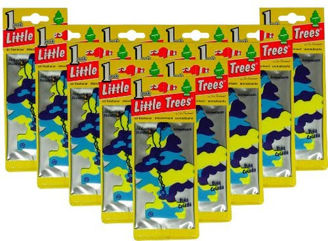 LITTLE TREES Car Air Freshener | Hanging Paper Tree for Home or Car | Pina Colada Scent | Pack of 12